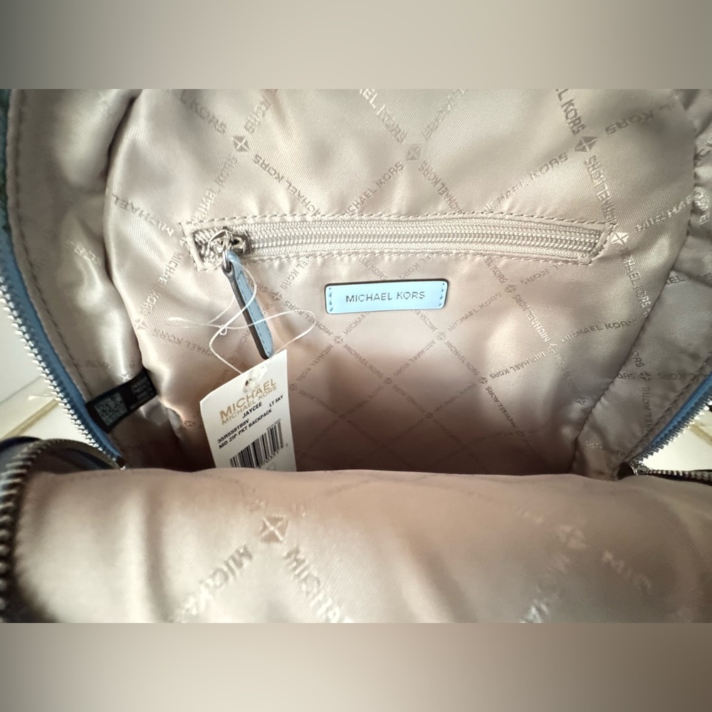 Michael Kors Jaycee MD Backpack MK Ombré Blue Multi - Picture 9 of 14